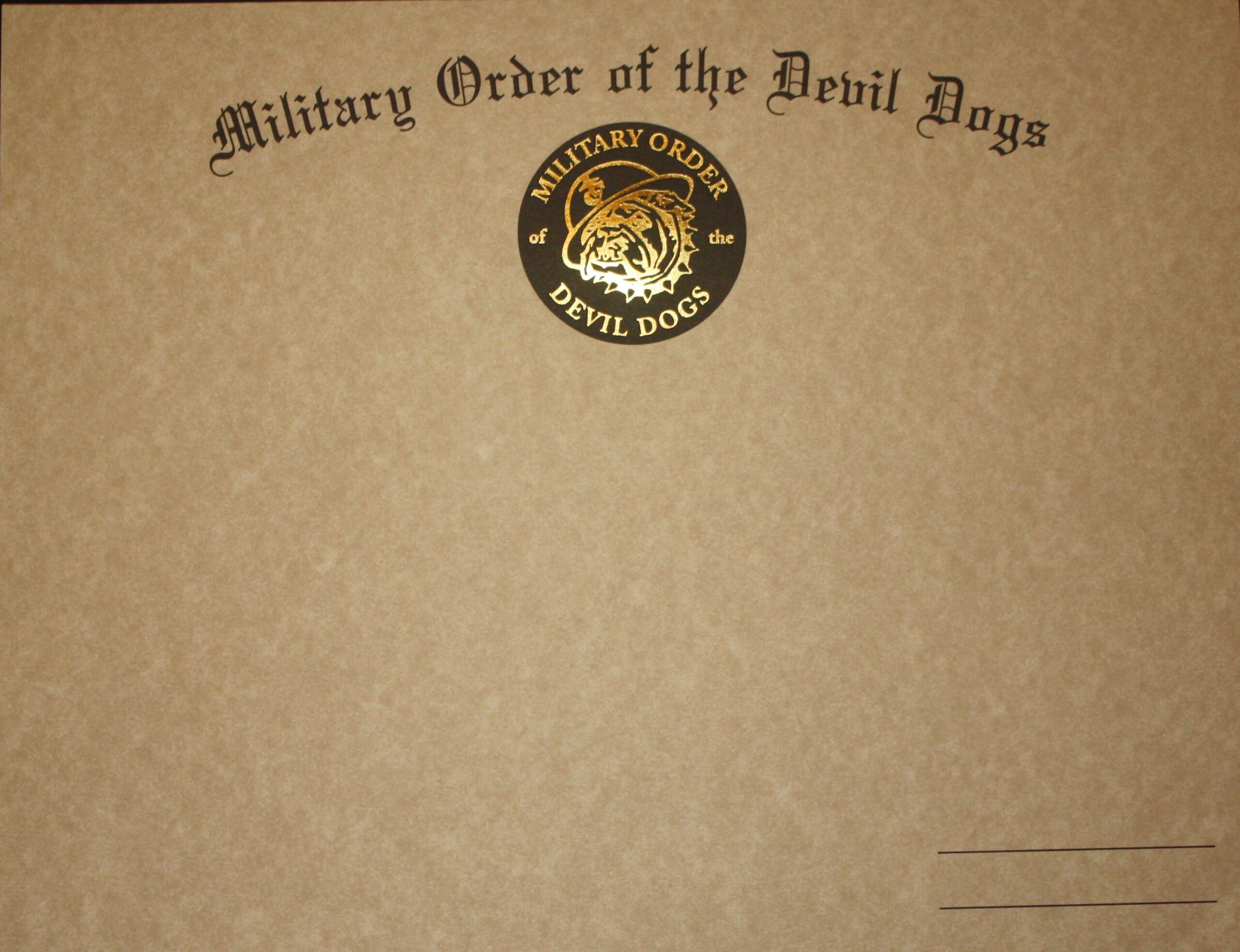 MODD Cert w/foil Logo Black